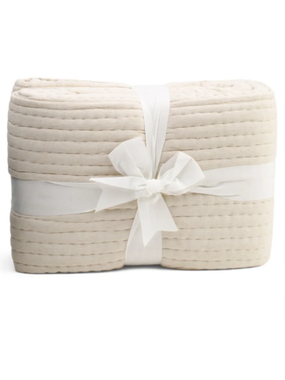 Pure Luxury Linen Blend Cream Quilt